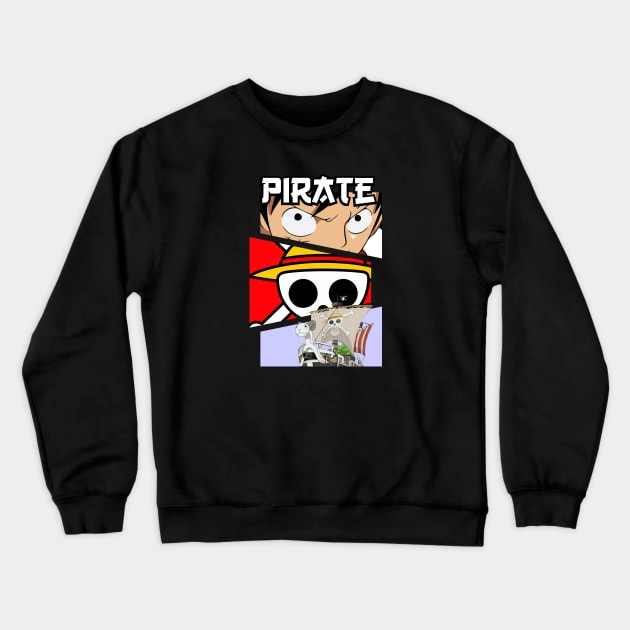 One Piece | Luffy Pirate Crewneck Sweatshirt by Qalbi studio